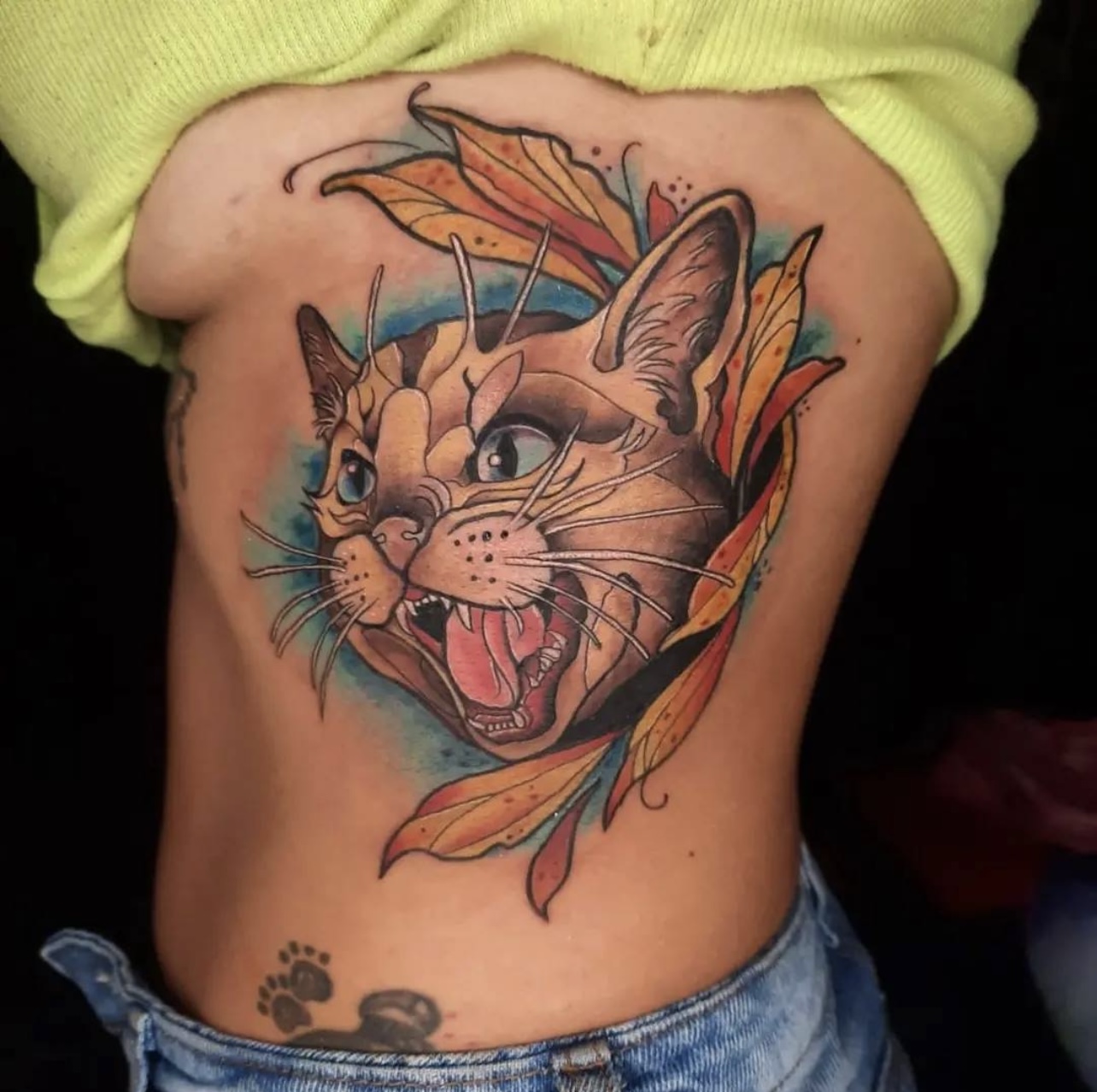 Color Cat Tattoo