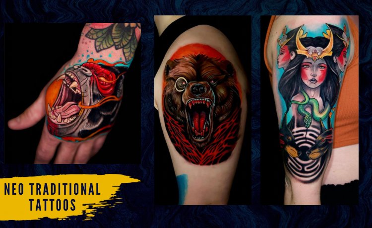Neotraditional tattoos